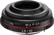 Pentax HD DA 40mm F2.8 Limited Black Standard Monofocal Lens for APS-C Size - Ultra Lightweight Thin Pancake, High Definition, Aluminum Shredded Body