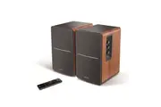 Edifier R1280DBS - 2.0 Lifestyle Bookshelf Bluetooth Studio Speakers - Optical/Coaxial, Bluetooth, Line In1, Line2, R/L: 21W+21W Brown