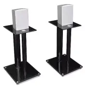 Mount-It! Premium Aluminum Glass Speaker Stands (pair) | 22 LBS Capacity