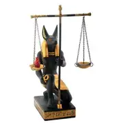 Sitting designer detail sculpting of Anubis statue 7.5"H souvenir/collectible