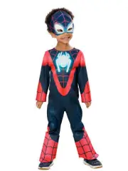 Miles Morales Spider-Man Glow in the Dark Costume for Toddlers - Marvel Spidey &