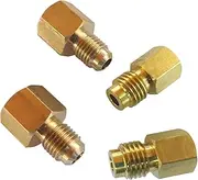 Brass Adapter Fitting - 1/4" Male to 1/2" Female Refrigerant Tank Adapter, 1/4" Sae Male R134A Tank Adapter Fits AC Refrigerant Systems