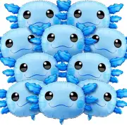 12 Pcs 34 Inch Axolotl Birthday Party Decorations Aluminum Foil Axolotl Balloon