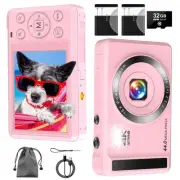 4K 44MP UHD Digital Camera for Photography Autofocus Point and Shoot Mini Cam...