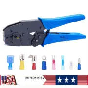 Crimping Tool Insulated Wire Crimper Plier Connectors Ratcheting Butt Terminals