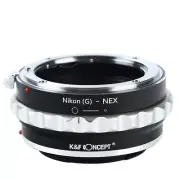 K&F Concept Lens Mount Adapter for Nikon G Lens to Sony E NEX A5000 A73 Cameras