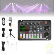 Live Sound Card with Dj Mixer Effects & Voice Changer, Live Sound Card Audio Mixer, Live Sound Card Voice Changer, F998 Live Sound Card Audio Mixer, Professional Mixer Sound Board (A)