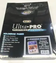 Ultra Pro Platinum 3 Pocket Pages 7 7/8" X3 5/8" Box (100)--Photos Bank Notes**