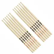 Vic Firth Classic American Hickory 5A Wood Tip Drum Sticks x 6 Pairs Drumsticks