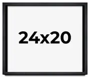 24x20 Shadow Box Frame Black | 1 Inches Deep Real Wood Farmhouse Shadowbox Displ