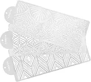 HOODANCOS 1 Set 3Pcs Cake Decorating Stencils Food Grade Molds for Creating Beautiful Patterns Birthday Wedding Cakes Safe Healthy Baking Tools