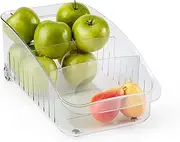 YouCopia RollOut® Fridge Drawer 8", Fridge Organizer and Storage, Clear BPA-Free Refrigerator Bin with Adjustable Dividers