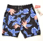 VANS New Mens Pismo Black 4 Way Stretch Swim Board Shorts Size 28 Inseam 9"