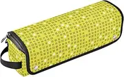 [sanluoli] Hair Tools Travel Bag with Heat Resistant Mat Waterproof Flat Curling Irong Travel Organizer Geometric Rhythm Yellow Portable Travel Essentials
