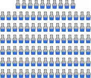 100Pcs 4mm Banana Plug Socket Binding Posts, High Conductivity Terminals for Industry Electronic Equipment, Resistant, Sturdy ABS and Ni Plated Brass Material (Blue)