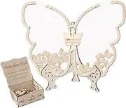 JIEBWCHA Butterfly Guest Registration, Butterfly Baby Shower Guest Book, Baby Shower Guest Book Alternatives with Butterfly Design | Alternative Reception Confessions, Guest Book for Birthdays