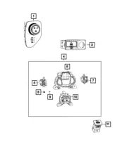 2015-2023 Jeep RENEGADE Genuine Start/Stop Switch 5VL92LXHAA
