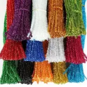 Glitter Chenille Stems Pipe Cleaners Tinsel Wire Thread Sticks Plush Tool 100pcs