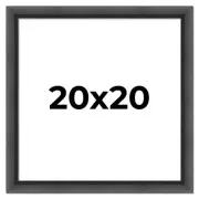 20x20 Frame Black Passaggi Solid Wood Picture Frame Width 1.5 Inches | Interior