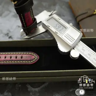 【娜娜錶帶】擦紅色 紅色錶帶 中錶扣 牛皮錶帶 真皮錶帶 22mm 手工錶帶 擦色錶帶 venu2 適用(可改快拆耳針)