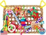 KATUMO Bird Toys, Large-Sized Parrot Foraging Wall Grass Mat Conure Chewing H