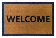Welcome Border PVC Backed Coir Doormat - Entry Mat, Welcome Mat, Door mat, Non Slip, Anti Slip, Front Door, Waterproof, Durable
