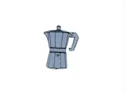 Patch embroidered badge iron on sew italian coffee espresso moka machine pot