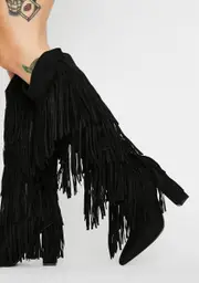 I'm Busy Fringe Boots