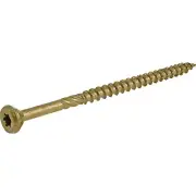 Power Pro 48614 Wood Screws, #10 x 3-1/2", Premium Outdoor Deck Screws, Rust