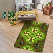 3D Green Plaid Texture NAO10606 Game Rug Mat Elegant Photo Carpet Mat Fay
