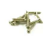 NICKEL SHORT HUMBUCKER MOUNTING RING SCREWS ( 10 fits Gibson LES PAUL,335,SG)