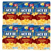 ACT II EXTREME BUTTER Flavor Microwave Popcorn 8.25 oz. 3 Bags 6 Boxes NOV 2024