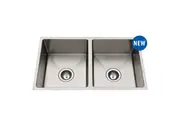 304 HANDMADE STAINLESS STEEL DOUBLE UNDERMOUNT BAR/KITCHEN SINK 860mm