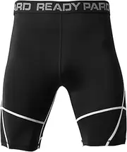[Ouruikia] Men's 2-Pack Compression Shorts Athletic Tights Active Performance Underwear Sports Base Layer