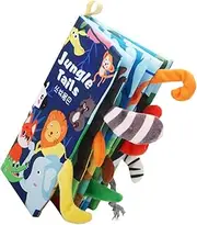 NUOBESTY Jungle Animal Clothing Book Portable Baby Book Wear-resistant Baby Plaything Funny Cloth