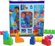 MEGA BLOKS First Builders Toddler Blocks, Blue, Ages 1+
