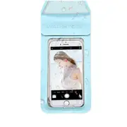 Swimming Waterproof Bag Touch Screen Underwater Phone Case Light Blue_6.4 Inch