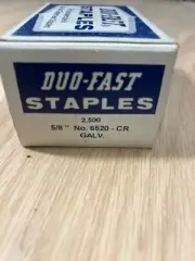 NEW - DUO-FAST 6520-CR -Galvanized Staples