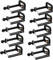ZUNOXAZ 10pcs U-Shaped Phone Clamp Holder for Travel Rotatable Phone Grip for Outdoor Sports and Parties Compatible Tripods and Accessories