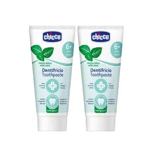 【Chicco】兒童木糖醇含氟牙膏50ml-2入(薄荷)