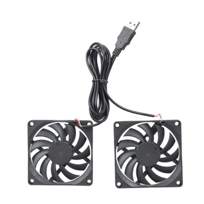 80MM Twin Fans With USB Power Oil Bearing Fan For 3D Printer Computer Cooling