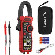 EU US Direct KAIWEETS HT208D Inrush Clamp Meter T-RMS 6000 Counts AC/DC 1000V True RMS Precision NCV Detection LED Flash