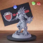 Female Triton Shaman Miniature Sea Guard Mini Dungeons and Dragons DnD 5e TTRPG