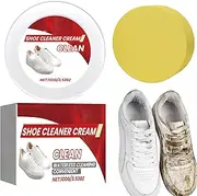 [Generic] White Shoe Cleaner,100g Canvas Shoes Whitener Paste With Sponge | Gentle Formula, Sneaker Care Paste For Removing Dirt, Oil, Sweat Stains