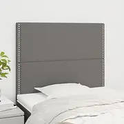 Bedroom Furniture Headboards 2 pcs Dark Grey 80 cm Fabric