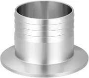 sourcing map 304 Stainless Steel KF50 Flange to 50mm Rubber Hose Barb Adapter for Vacuum