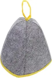 GARVALON Sauna Hat Portable and Breathable Border Shower Cap Comfortable Felt Hat for Sauna Bath Cap Reasonable Size