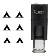 Tent Self Inking Stamp Black Ink 10mm Diameter Loyalty Business Card Craft