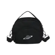 2PC Pure Color Messenger Bag Fashion Ladies Handbag Small Bag Mobile Phone Bag (Black)
