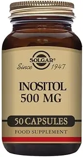 Solgar Inositol Vegetable Capsules, 500 mg, 50 Count